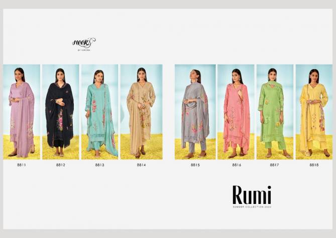 Kimora Rumi Pure Cotton printed Casual Wear Designer Heavy Suit Collection